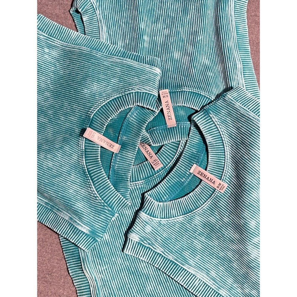 Zenana Crop Tank Tie Dye Sleeveless Stretch Top Trendy Basic Multiple Sizes